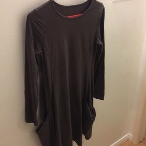 Long sleeve Thick Cotton Dress w Pockets